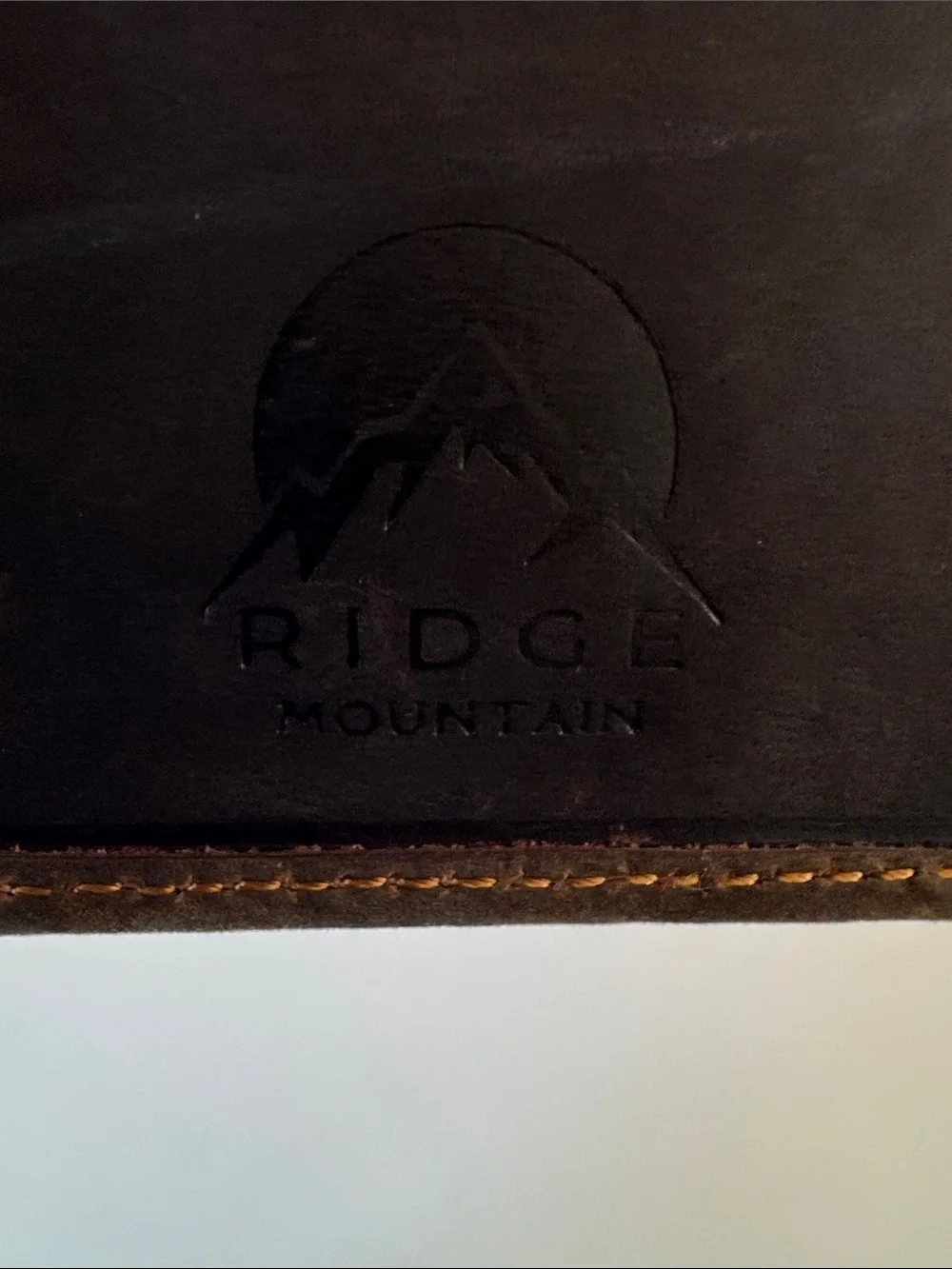 Ridge Mountain Classic Dark Brown Leather Bi-Fold Wallet for Men